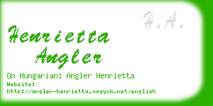 henrietta angler business card